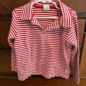 Bella bliss red striped polo size 4.